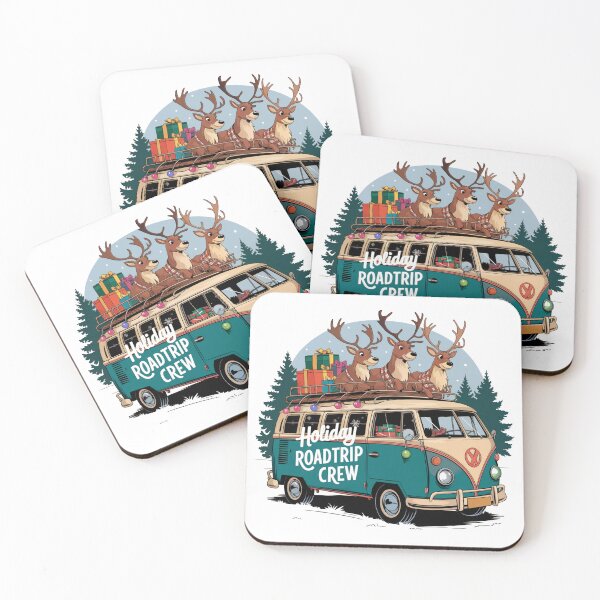 Item preview, Christmas Holiday Road Trip Crew Van With Reindeer designed and sold by TrPatternLab.