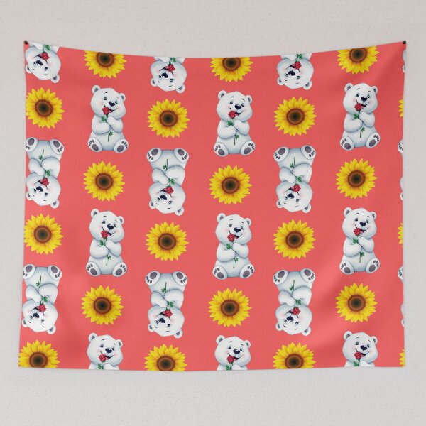 Item preview, Bears and Sunflowers Pattern  designed and sold by Grang Art Artistic Designs.