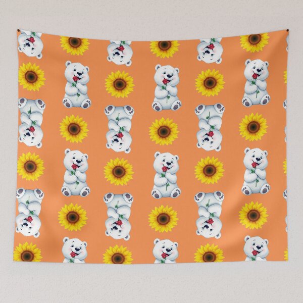 Item preview, Bears and Sunflowers Pattern  designed and sold by Grang Art Artistic Designs.
