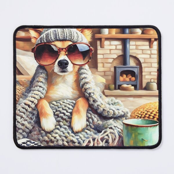 Item preview, Cozy Dog Chill Mode - Lazy Day Vibes designed and sold by gleefulme.