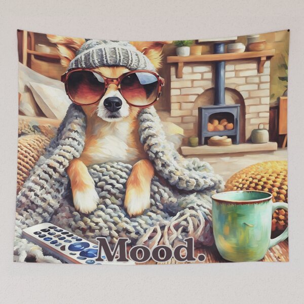 Item preview, Cozy Dog Chill Mode - Lazy Day Vibes designed and sold by gleefulme.