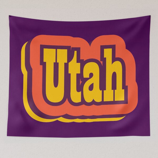 Artikelvorschau, Retro-Typografie des Staates Utah entworfen und verkauft von ArtNoveltee.