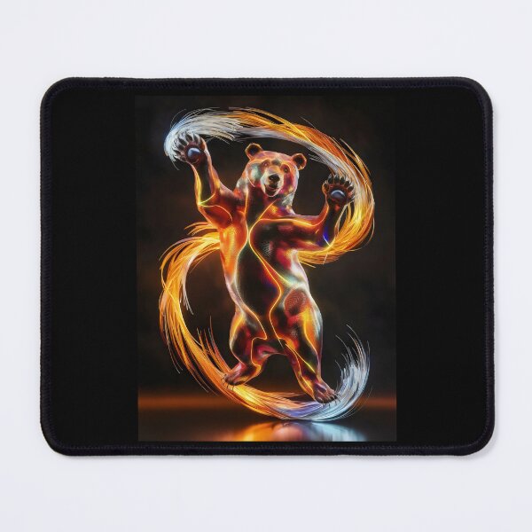 Item preview, Bear in flames of energy. designed and sold by MyHappyArtShop.