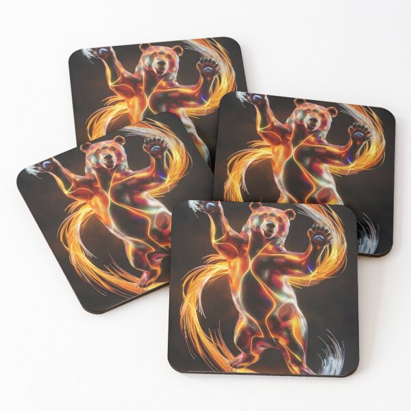 Item preview, Bear in flames of energy. designed and sold by MyHappyArtShop.
