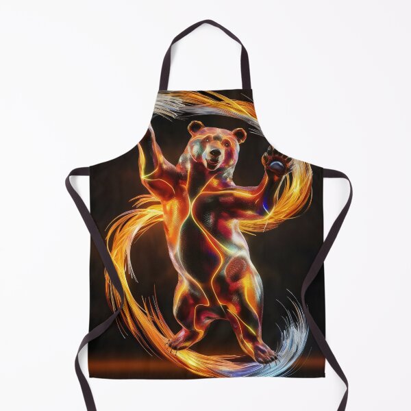 Item preview, Bear in flames of energy. designed and sold by MyHappyArtShop.