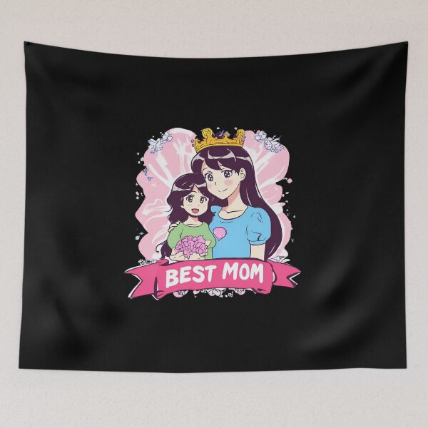 Item preview, The best mom in the world. Anime style. Mom with her daughter. designed and sold by DONandEK.
