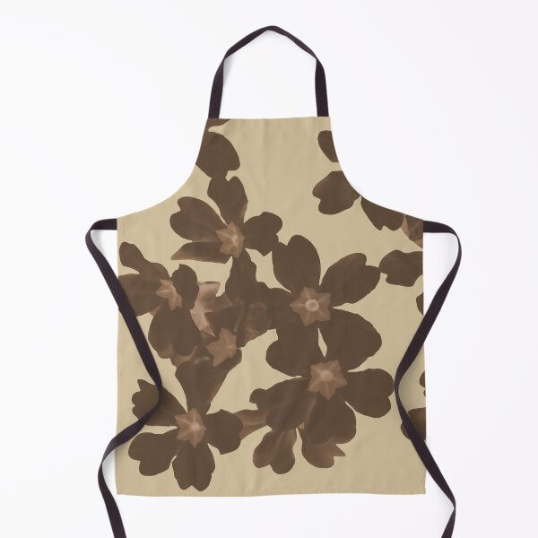 Item preview, Brown primrose flowers on beige background designed and sold by by-jwp.