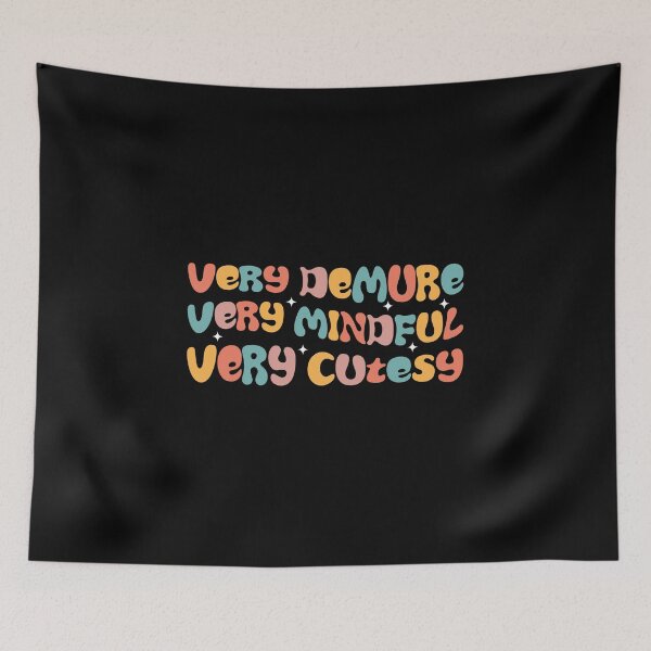Item preview, Very Demure, Very Mindful, Very Cutesy, Groovy 70s style designed and sold by GosiaArtGarden.
