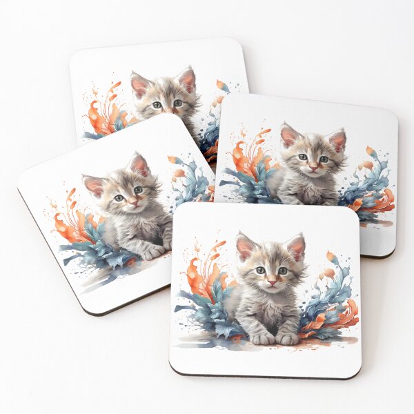 Item preview, a small gray kitten designed and sold by Rose Design & Photos.