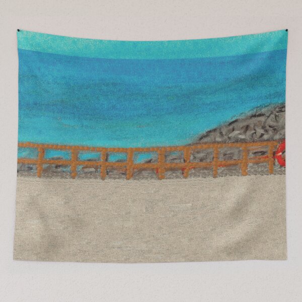 Item preview, Old Colwyn North Wales Promenade Seascape designed and sold by Katherine Edwards Art.