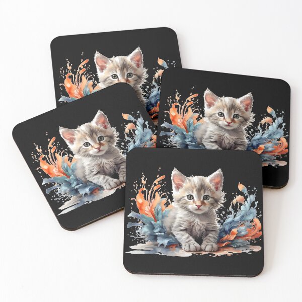 Item preview, a small gray kitten designed and sold by Rose Design & Photos.