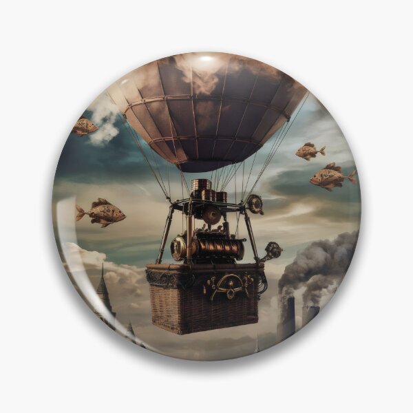 Item preview, Balloon over the city. designed and sold by MyHappyArtShop.