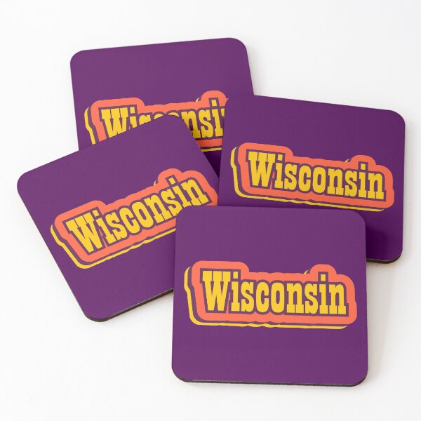 Item preview, Wisconsin State of America Retro Typography designed and sold by ArtNoveltee.