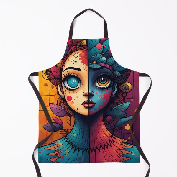 Item preview, Duality of Nature: Surreal Portrait in Vibrant Colors designed and sold by marvinismyname.