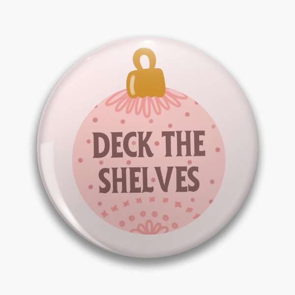 Item preview, deck the shelves - pink bookish christmas designed and sold by Neadoodles.