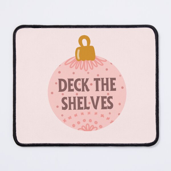 Item preview, deck the shelves - pink bookish christmas designed and sold by Neadoodles.