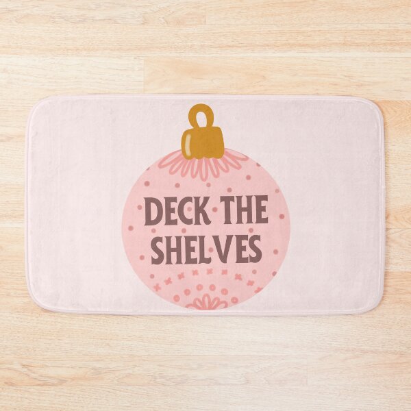 Item preview, deck the shelves - pink bookish christmas designed and sold by Neadoodles.