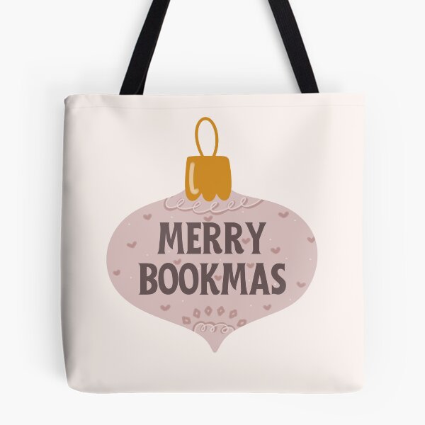 Item preview, merry bookmas - pink bookish christmas designed and sold by Neadoodles.