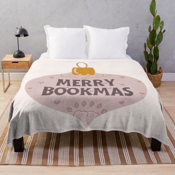 Item preview, merry bookmas - pink bookish christmas designed and sold by Neadoodles.