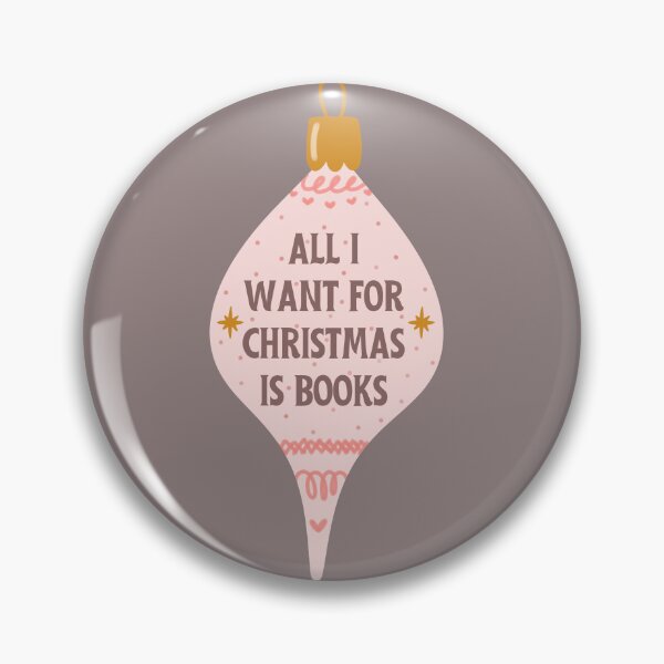 Item preview, All I want for Christmas is books - pink bookish christmas designed and sold by Neadoodles.