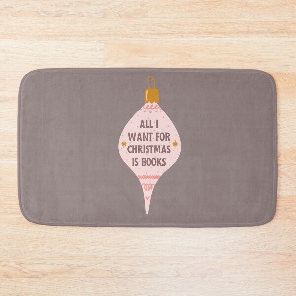 Item preview, All I want for Christmas is books - pink bookish christmas designed and sold by Neadoodles.