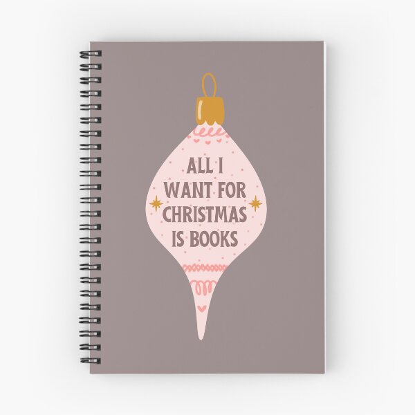 Item preview, All I want for Christmas is books - pink bookish christmas designed and sold by Neadoodles.