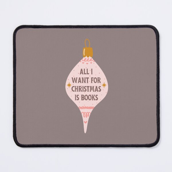 Item preview, All I want for Christmas is books - pink bookish christmas designed and sold by Neadoodles.