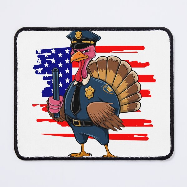 Item preview, Policeman Turkey, Funny Thanksgiving Turkey designed and sold by KolorellaS.