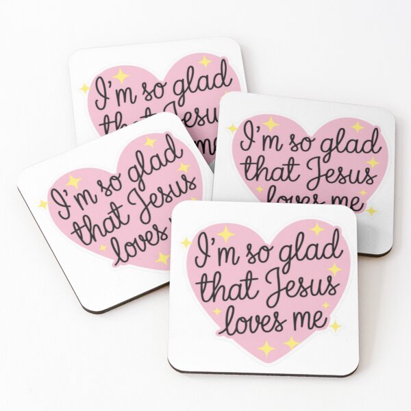 Item preview,  I AM SO GLAD THAT JESUS LOVES ME . CUTE CHRISTIAN HEART QUOTE  designed and sold by Obinne.