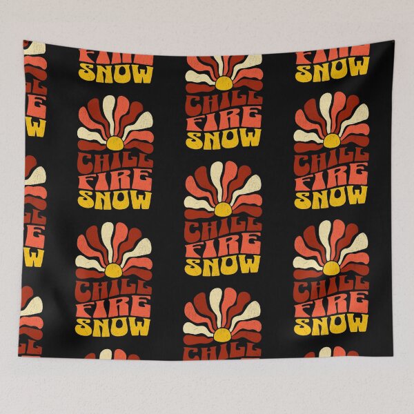 Item preview, Chill Fire Snow - Retro-inspired sunburst design with warm winter vibes. designed and sold by Taans-Creation.