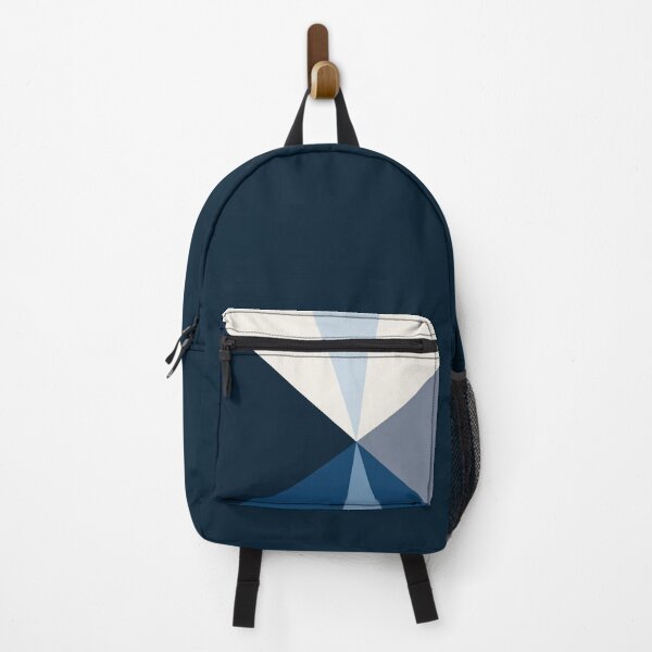 Item preview, Retro blue geometric triangle pattern designed and sold by by-jwp.