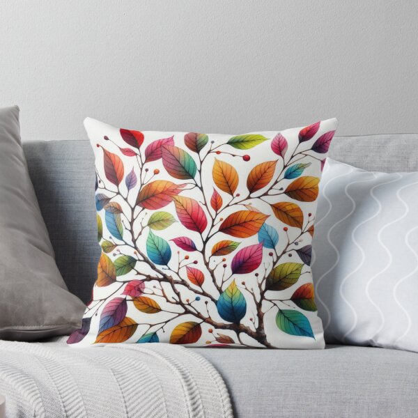 Item preview, Drawing of tree branch with colorful leaves designed and sold by Maira Guerrero.