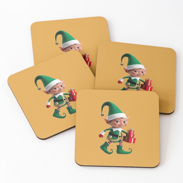 Item preview, Mischievous Elf Microbe with Wrapped Presents – Playful Holiday Design designed and sold by AdoraSticks.