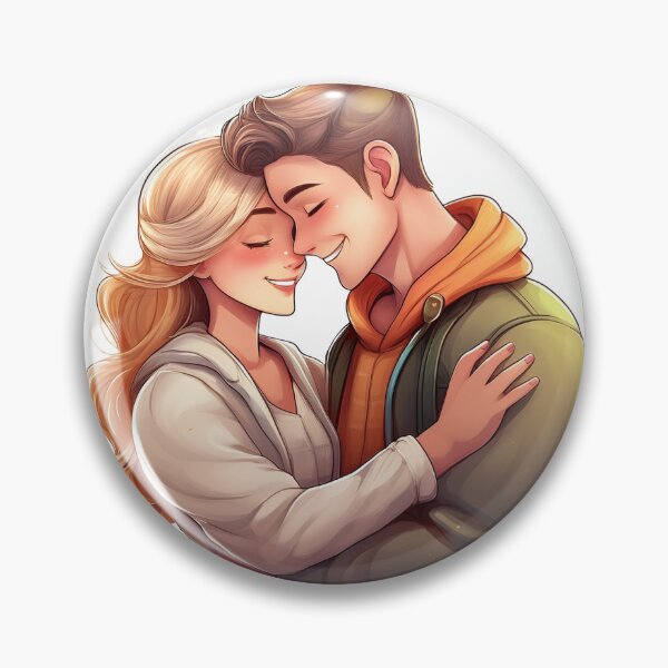 Item preview, "Cute Couple Hugging – Romantic Love Illustration, Sweet Couple Art for Gifts & Decor" designed and sold by TrendyDesign159.