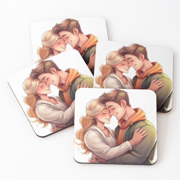 Item preview, "Cute Couple Hugging – Romantic Love Illustration, Sweet Couple Art for Gifts & Decor" designed and sold by TrendyDesign159.