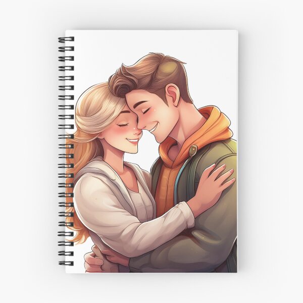 Item preview, "Cute Couple Hugging – Romantic Love Illustration, Sweet Couple Art for Gifts & Decor" designed and sold by TrendyDesign159.