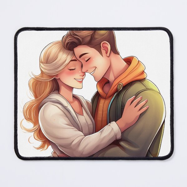 Item preview, "Cute Couple Hugging – Romantic Love Illustration, Sweet Couple Art for Gifts & Decor" designed and sold by TrendyDesign159.