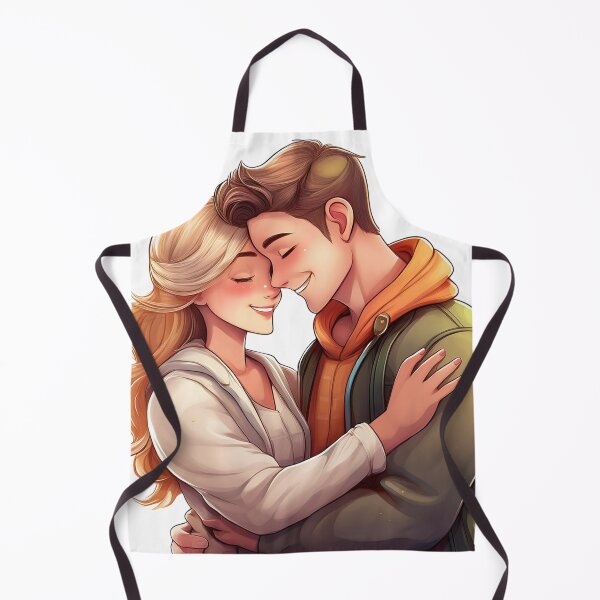 Item preview, "Cute Couple Hugging – Romantic Love Illustration, Sweet Couple Art for Gifts & Decor" designed and sold by TrendyDesign159.