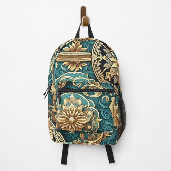 Item preview, Gold and teal pattern designed and sold by MoonMonkeyNbear.
