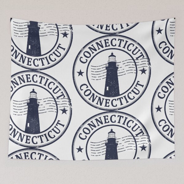 Item preview, United States on stamps - Connecticut designed and sold by CleanDecor.