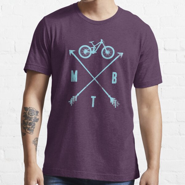 Herren Unisex Kurzarm T-Shirt Downhill Logo Logo bergab Berge Fahrrad Bike 