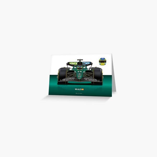 Item preview, Many 2024 Fernando Alonso items - 2024 Formula 1 Aston Martin Racing Car designed and sold by BillerArt.