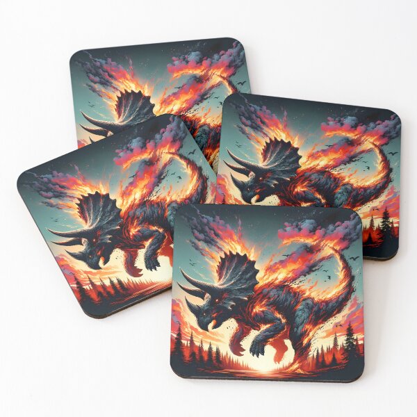 Item preview, Lava Fire Triceratops, Ai Generated Art  designed and sold by ACC .