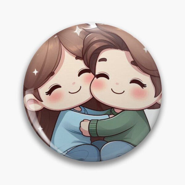 Item preview, Cute Couple Hugging – Romantic Love Illustration, Sweet Couple Art for Gifts & Decor designed and sold by TrendyDesign159.