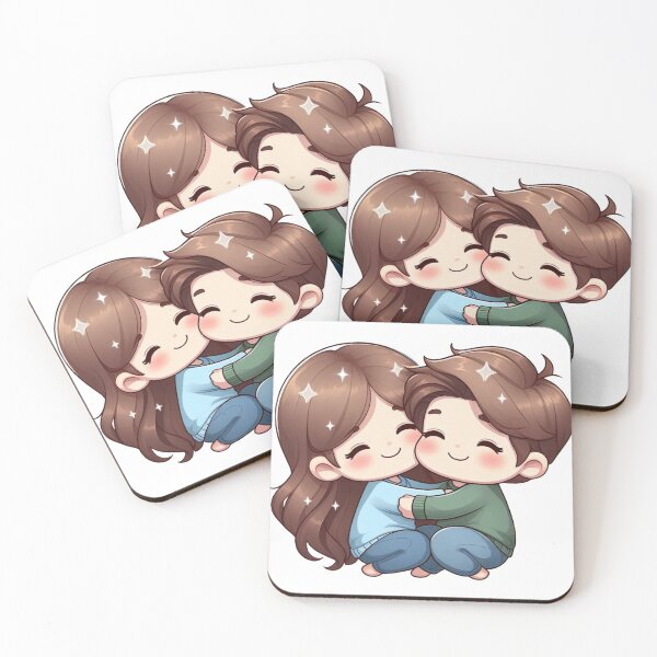 Item preview, Cute Couple Hugging – Romantic Love Illustration, Sweet Couple Art for Gifts & Decor designed and sold by TrendyDesign159.
