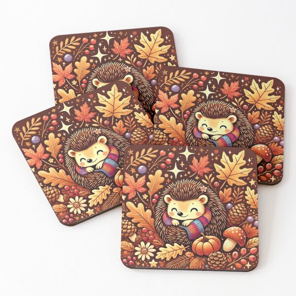 Item preview, Cozy Autumn Hedgehog designed and sold by Porosenok.