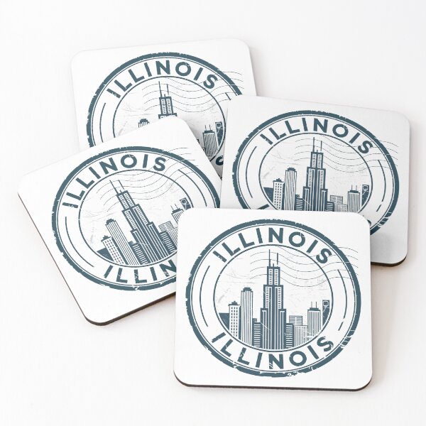 Item preview, United States on stamps - Illinois designed and sold by CleanDecor.