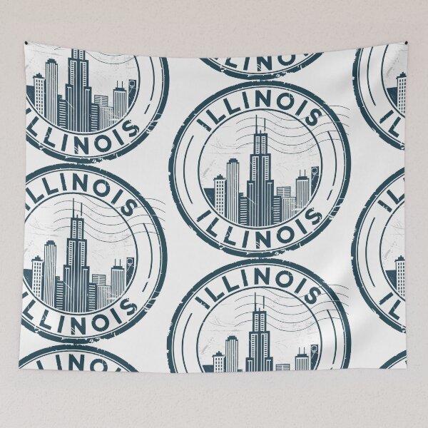Item preview, United States on stamps - Illinois designed and sold by CleanDecor.