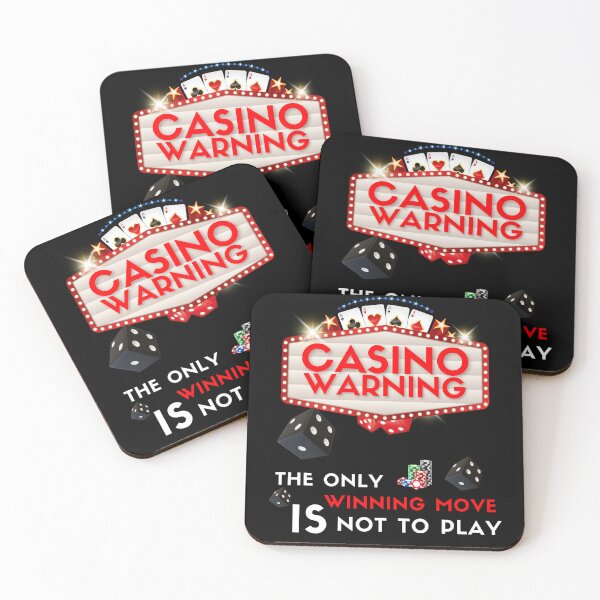 Item preview, Casino warning - The only winning move is not to play designed and sold by onum2018.