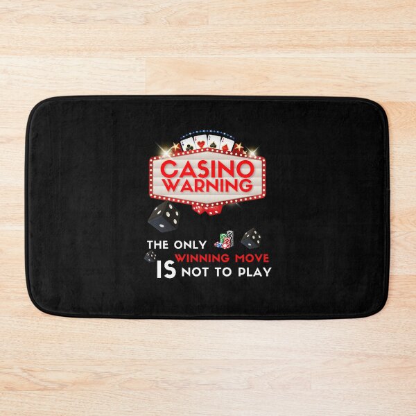 Item preview, Casino warning - The only winning move is not to play designed and sold by onum2018.